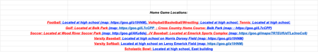 Schedule