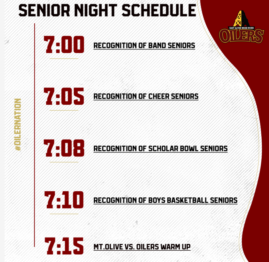 Senior night agenda